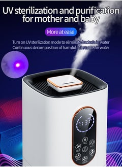 ET-LIFE Humidifier for Bedroom Large Room, 9L Ultrasonic Humidifier Warm and Cool Mist Top Fill Last Up to 30H Large Humidifier with Remote, for Baby, Home, Office and Plant  - Image 2