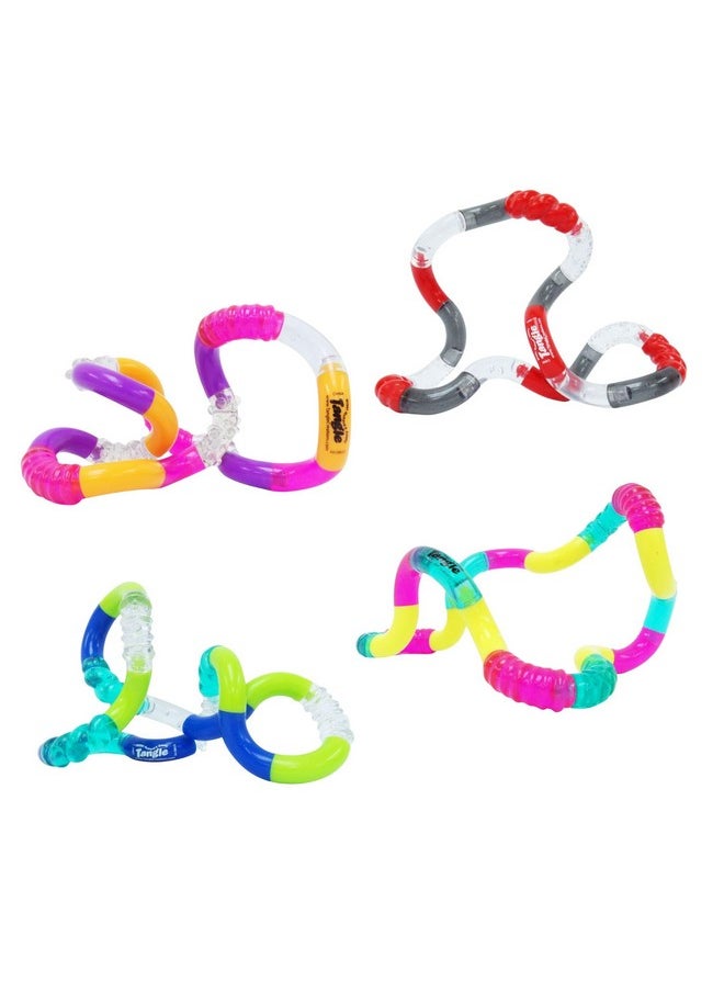 TANGLE - Tangle® Jr. Textured 4Pack Genuine Tangle Toys Fidget Pack Textured Fidget Toy Fidgets Pack For Kids And Adults Fidget Toy For School Gift For Teens And Adults - Image 1
