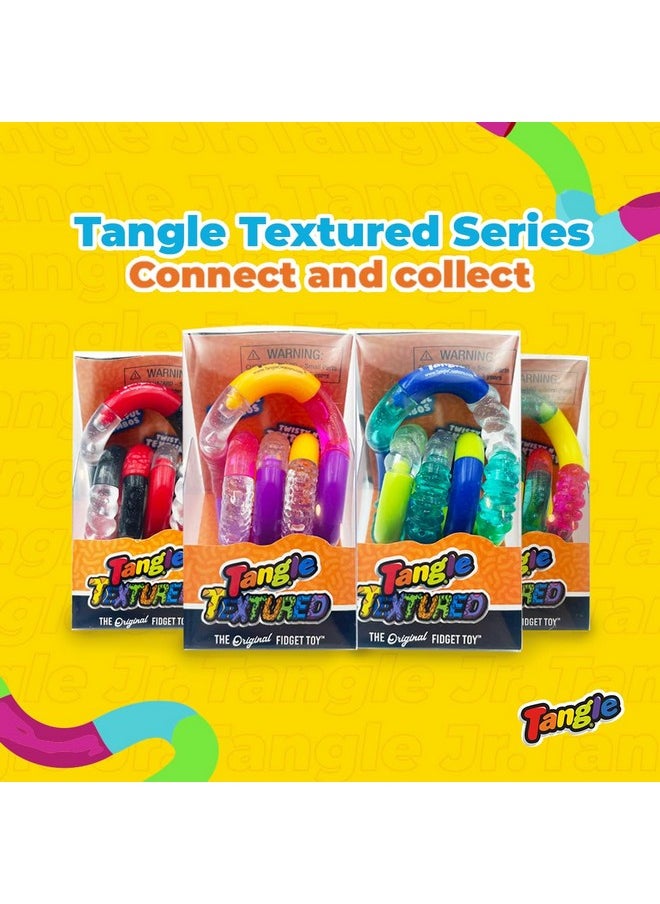 TANGLE - Tangle® Jr. Textured 4Pack Genuine Tangle Toys Fidget Pack Textured Fidget Toy Fidgets Pack For Kids And Adults Fidget Toy For School Gift For Teens And Adults - Image 1