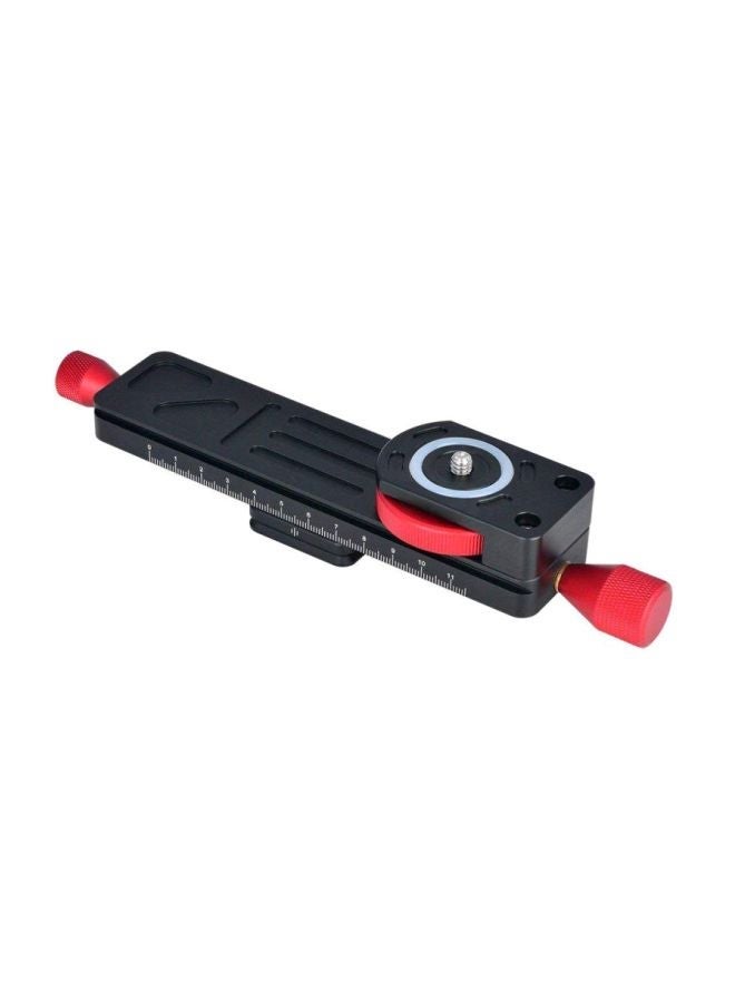 NIBEMINENT Aluminium Alloy 2-Way Macro Focusing Tripod Head Black/Red  - Image 1