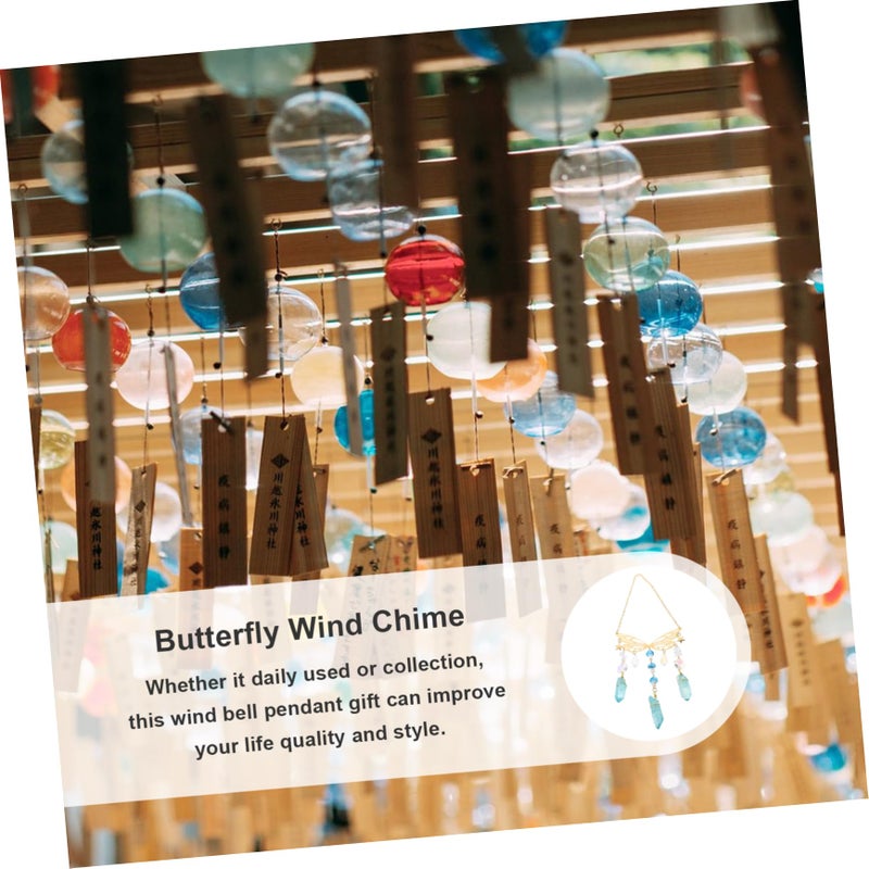 Metal Wind Chime Butterfly Garden Decor Wind Bell Hanging Ornament 8 5X22CM - Image 4