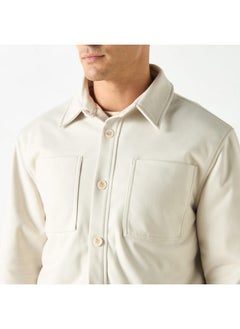 Iconic Iconic Solid Jacket with Long Sleeves and Pockets  - Image 4