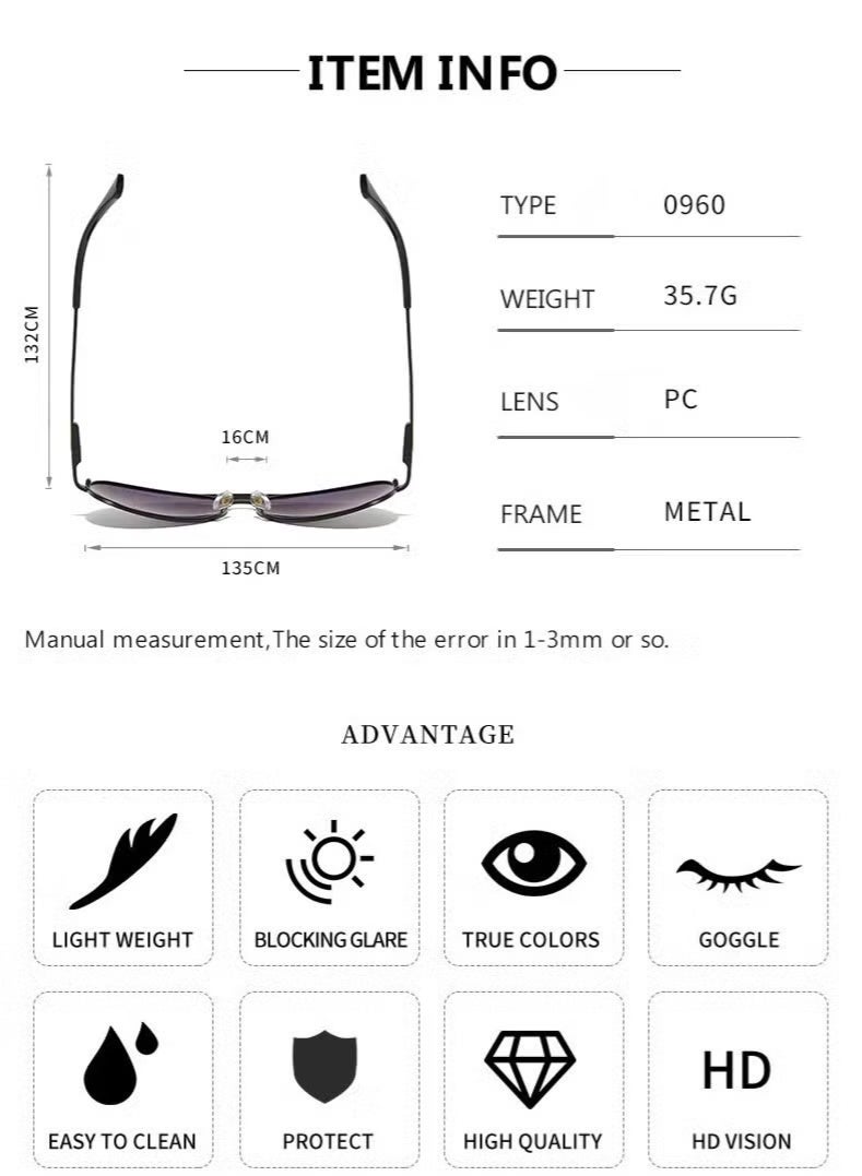 بوليس ركوب النظارات الشمسية أنيقة مع وظيفة مضادة للأشعة فوق البنفسجية أنيقة ، العدسات المستقطبة ، الرؤية واضحة ، خفيفة ومريحة ، مناسبة لارتداء طوال اليوم ، الرجال والنساء - Image 5