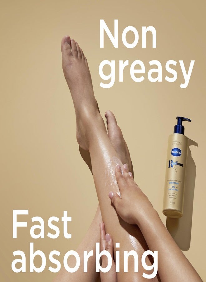 Vaseline مجموعة العناية بالبشرة فازلين راديانت إكس - لوشن مرطب للجسم بتون موحد مع 1% نياسيناميد وزيت مرطب للجسم مع 1% دهون + زبدة يد عميقة التغذية مع 100% زبدة شيا (مجموعة من 3 قطع) - Image 4