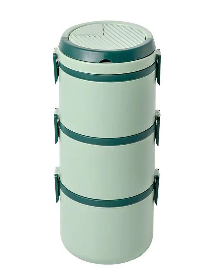 Cyrox 3 Layer Round Lunch Box for Kids | Plastic Lunch Box for Kids, Lunch Boxes for Office Men & Women 3 Layer (1pcs) (3 Layer) - Image 1