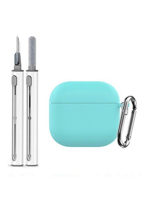 Soft Silicone Protective Case Cover for AirPods 4 with Cleaner Kit and Keychain