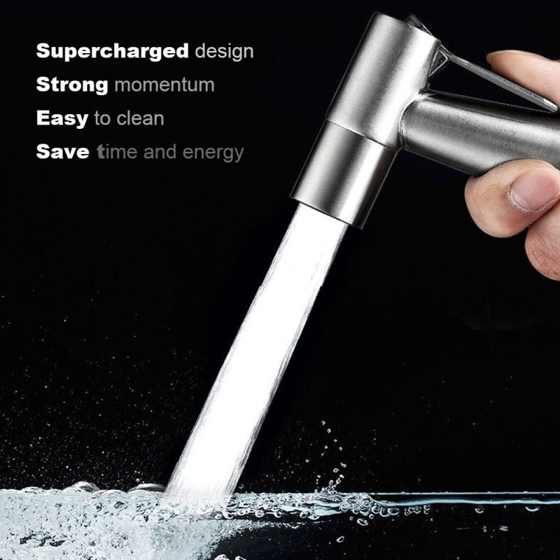 Handheld Bidet Sprayer: 4-Piece Silver Set, 304 Stainless Steel Rust-resistant, Dual Soft/Jet Function - Eco-friendly Toilet Paper Saving, Wall-mounted for Bathroom Use - Image 4
