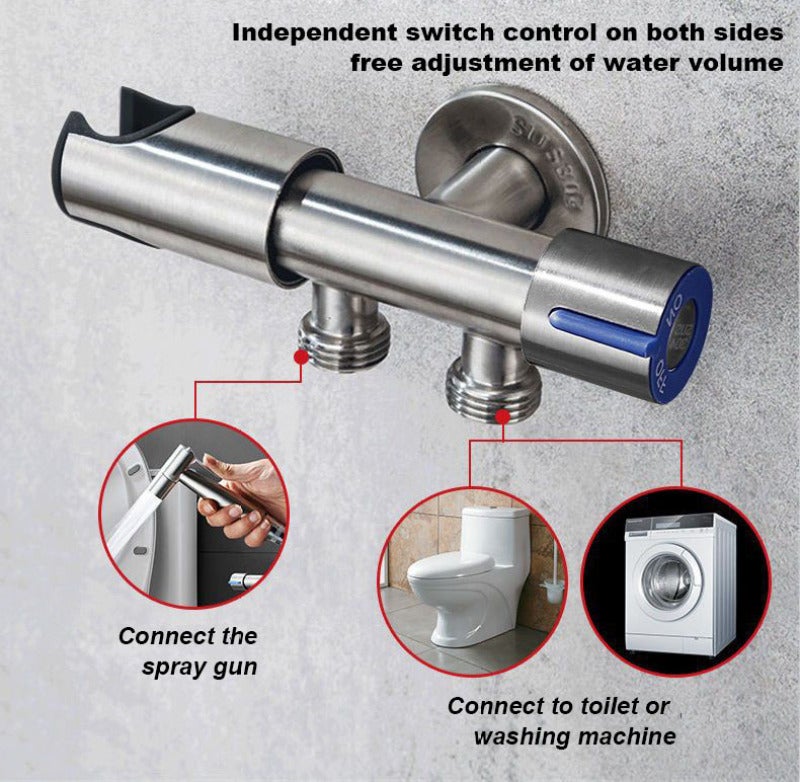 Handheld Bidet Sprayer: 4-Piece Silver Set, 304 Stainless Steel Rust-resistant, Dual Soft/Jet Function - Eco-friendly Toilet Paper Saving, Wall-mounted for Bathroom Use - Image 5