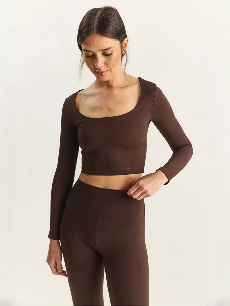 Bianco Lucci LUCCI Basic Crop Top