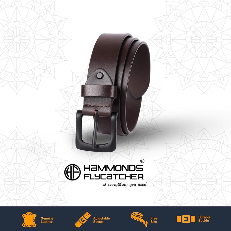 HAMMONDS FLYCATCHER Gift for Men Combo - Genuine Leather Wallet and Belt Combo Box - Leather Belt- Birthday Special & Unique Gift Ideas for Husband, Boyfriend, Teachers, Father - Deep Brown - Image 5