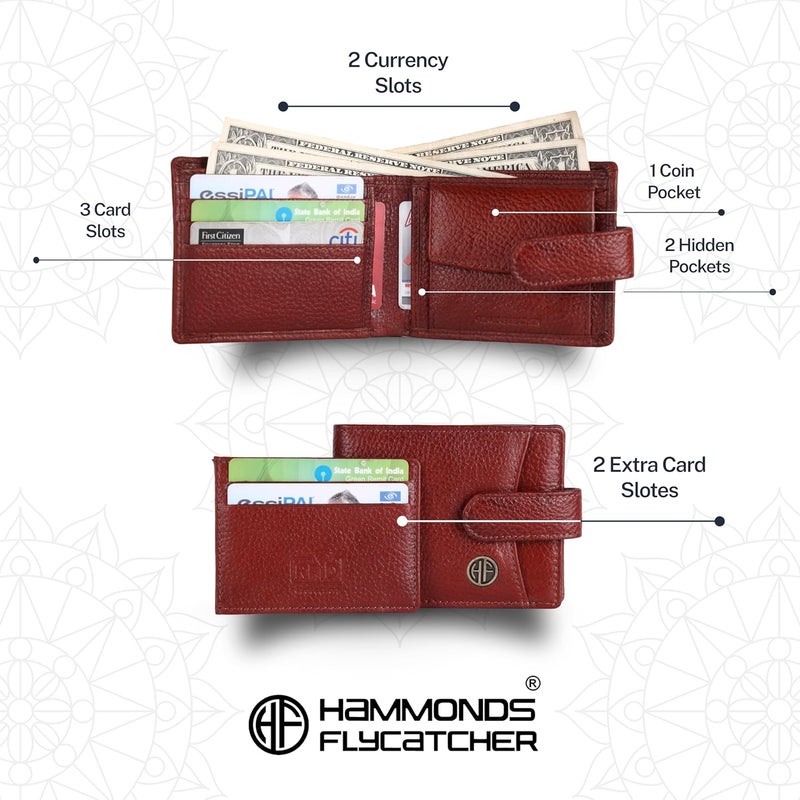 HAMMONDS FLYCATCHER Gift for Men Combo - Genuine Leather Wallet and Belt Combo Box - Leather Belt- Birthday Special & Unique Gift Ideas for Husband, Boyfriend, Teachers, Father - Deep Brown - Image 4