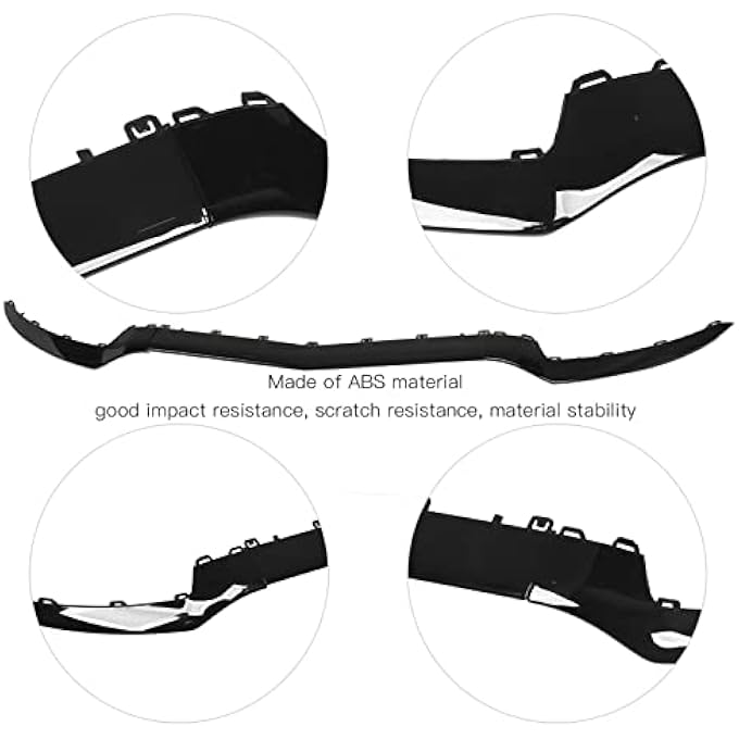 Torvex Bumper Trim, 3Pcs Gloss Black Lower Valance Molding Lip Compatible with Mercedes E Class C207 Coupe AMG Line 2014-2017 - Image 4