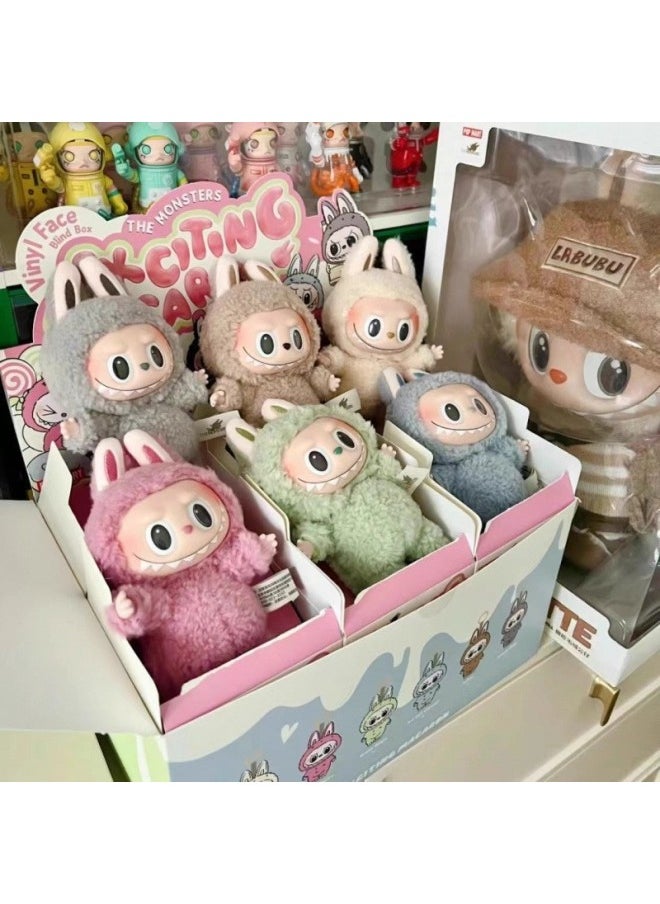 Generic - LABUBU Labubu Generation Of The Motherland Macarons Bubble Series Fun Blind Box Vinyl Face Plush Doll-Color:Blue-Height:15cm - Image 1