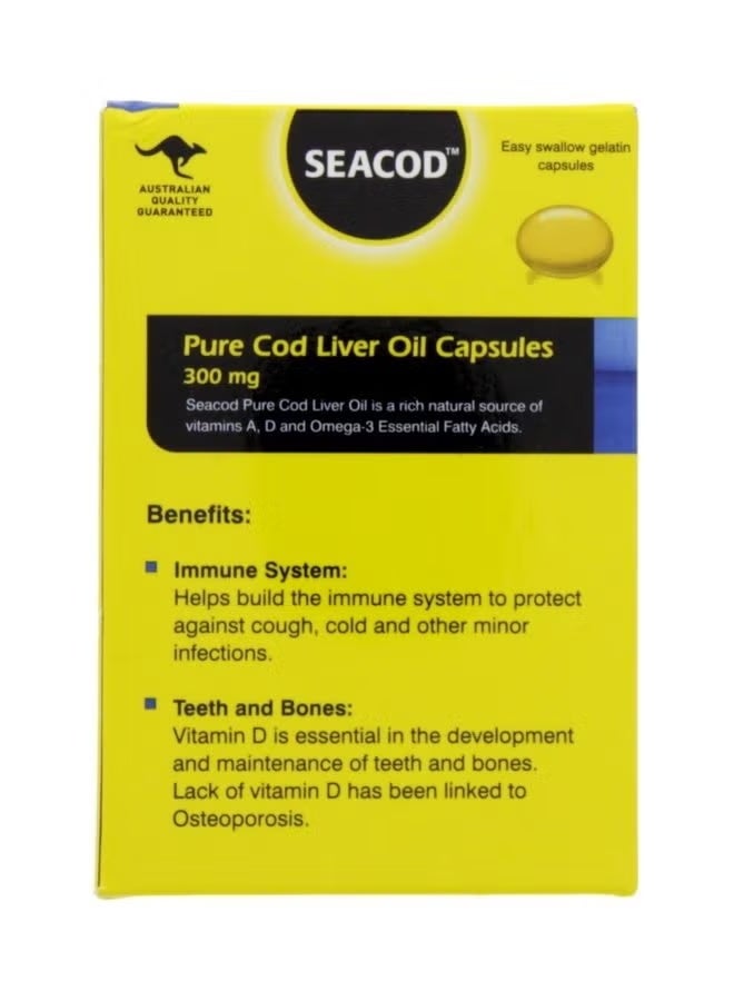 Seacod Liver Oil Capsules 100s | Rich in Omega-3, Vitamin A & D | Supports Immunity & Bone Health - Image 2
