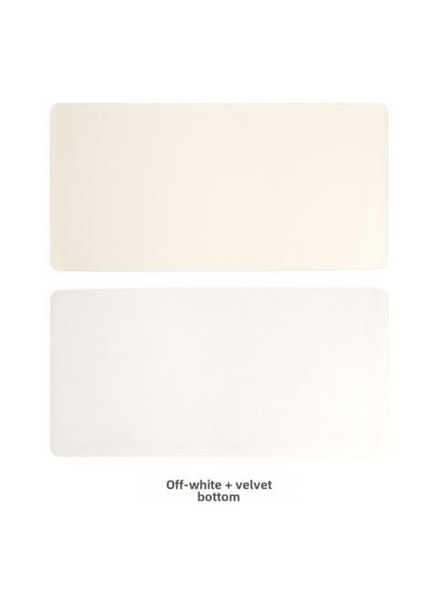 Extra Large Anti-slip Leather Mouse Pad Computer Keyboard Office Desk Writing Coffee Table Pattern Printed Logo-Color:23cm * 19cm (no Car Stitching)-Pattern:White + Velvet Bottom Sewn