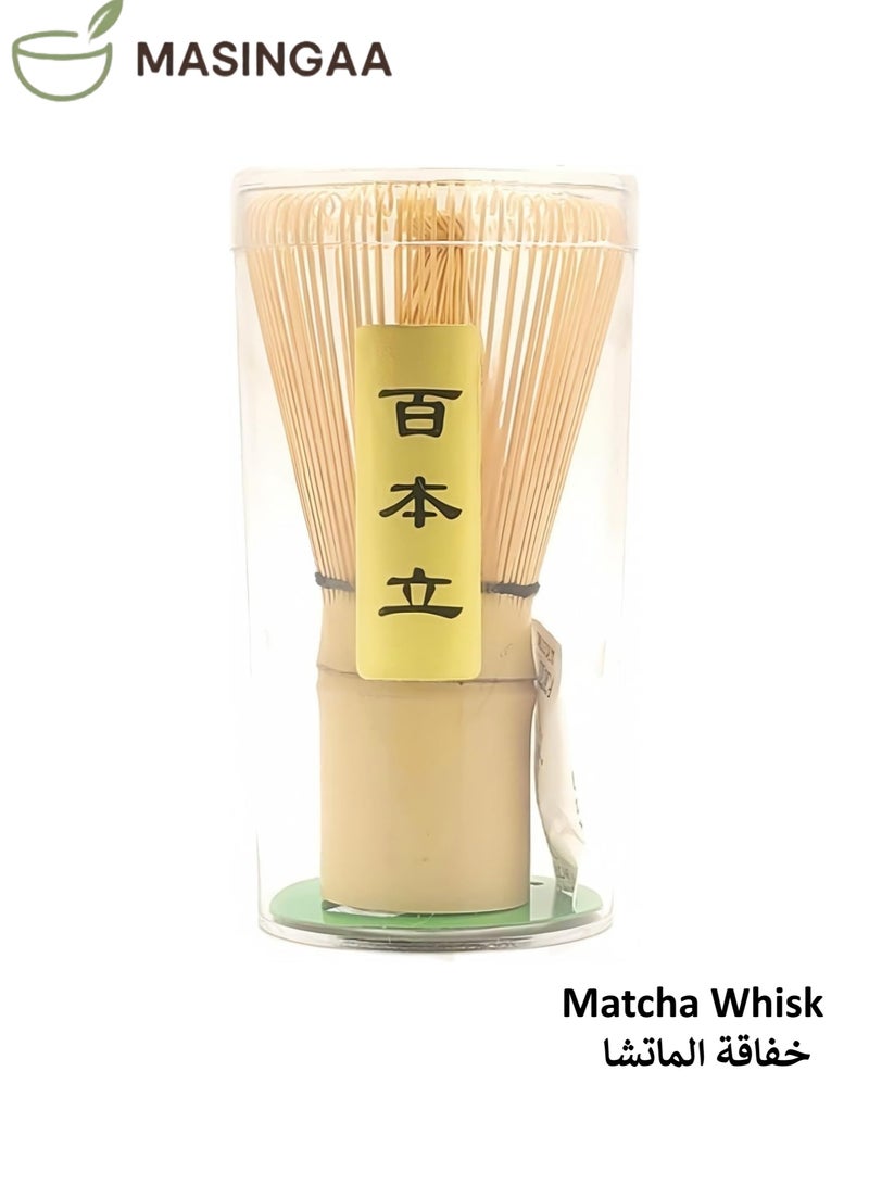 MASINGAA خفق الماتشا، خفق من الخيزران لمسحوق الماتشا، شازن ياباني تقليدي عضوي مصنوع يدويًا، خافق بمئة شوكة لتحضير الشاي الأصيل - Image 1