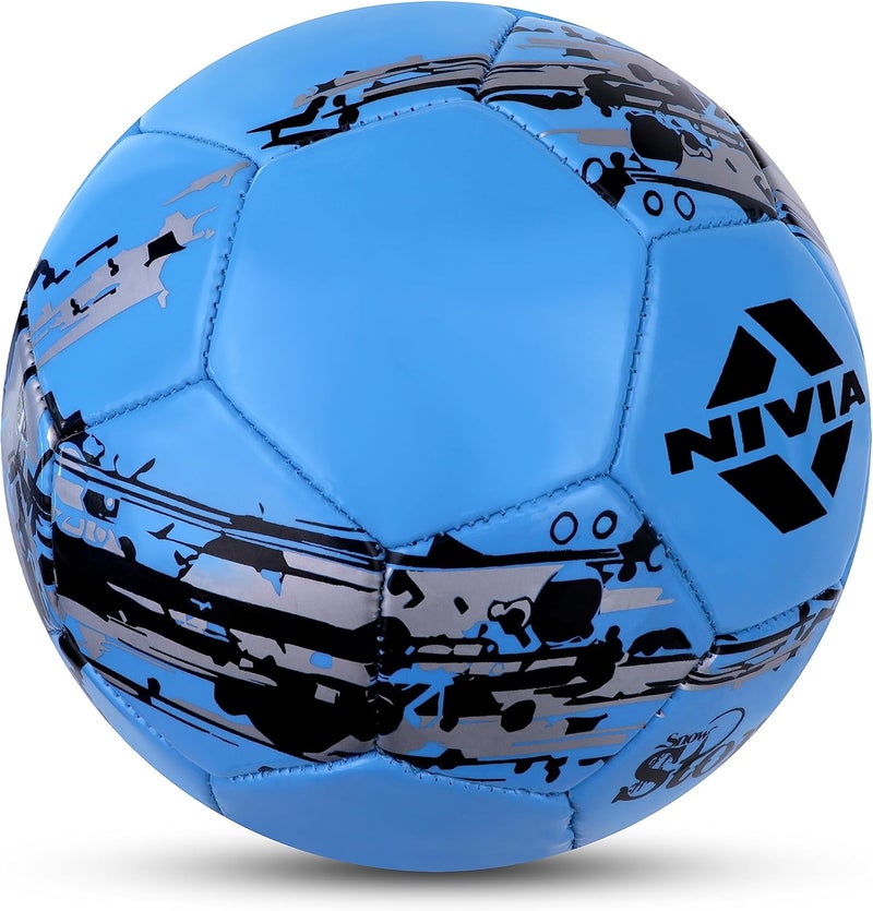 Nivia Snow Storm Machine Stitched Football, Size 5 (Blue) - Image 4