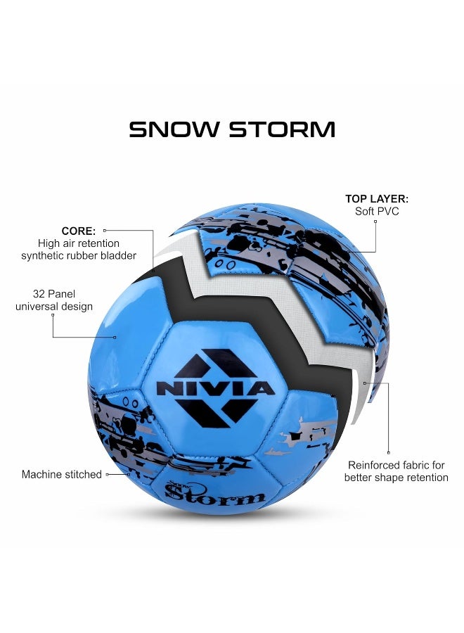Nivia Snow Storm Machine Stitched Football, Size 5 (Blue) - Image 2