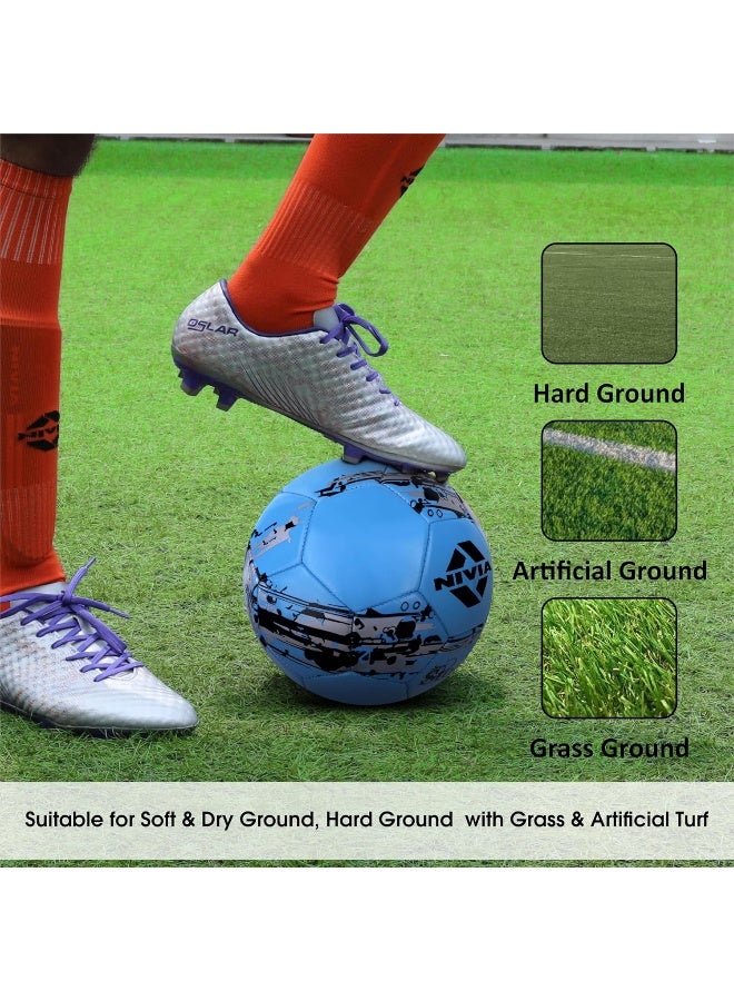 Nivia Snow Storm Machine Stitched Football, Size 5 (Blue) - Image 3