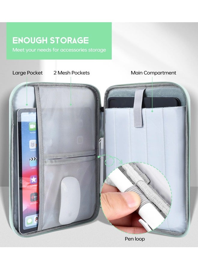 11 inch iPad Sleeve Case, Padded Travel Carrying Bag for 11-inch iPad Pro M4 & iPad Air M2 M3, iPad 11-in A16 Shockproof Handle Bag Cove -Mint Green - Image 4