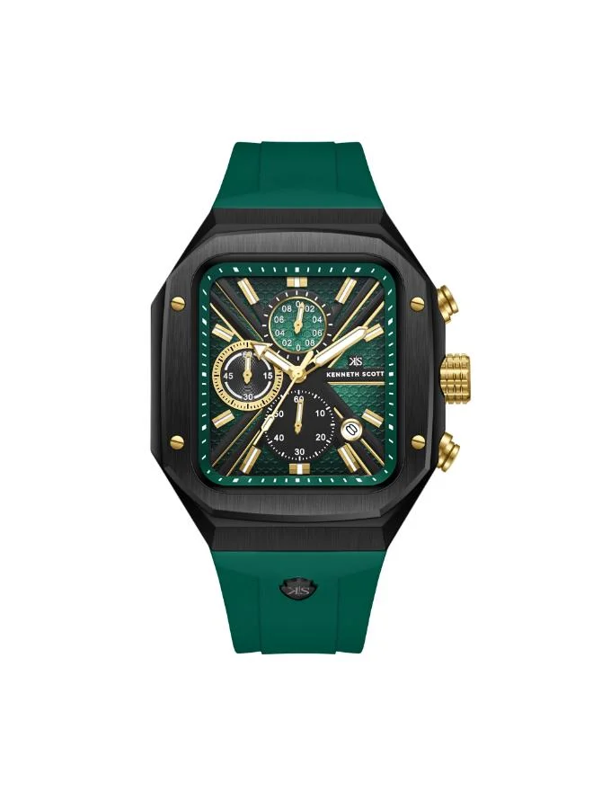 Kenneth Scott Men's Chronograph  Black  Dial Watch - K26104-BSHB