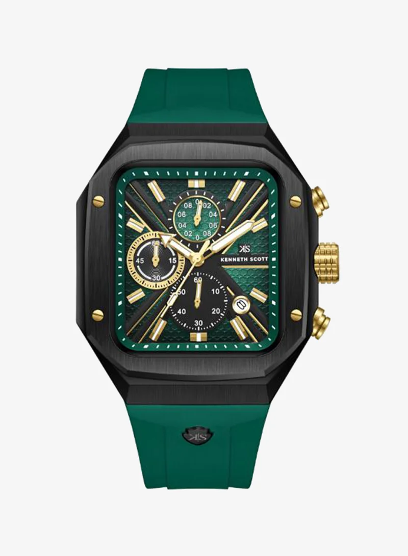 KENNETH SCOTT Kenneth Scott Men's Chronograph  Black  Dial Watch - K26104-BSHB