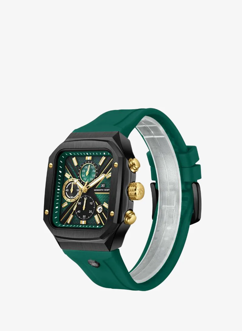 KENNETH SCOTT Kenneth Scott Men's Chronograph  Black  Dial Watch - K26104-BSHB