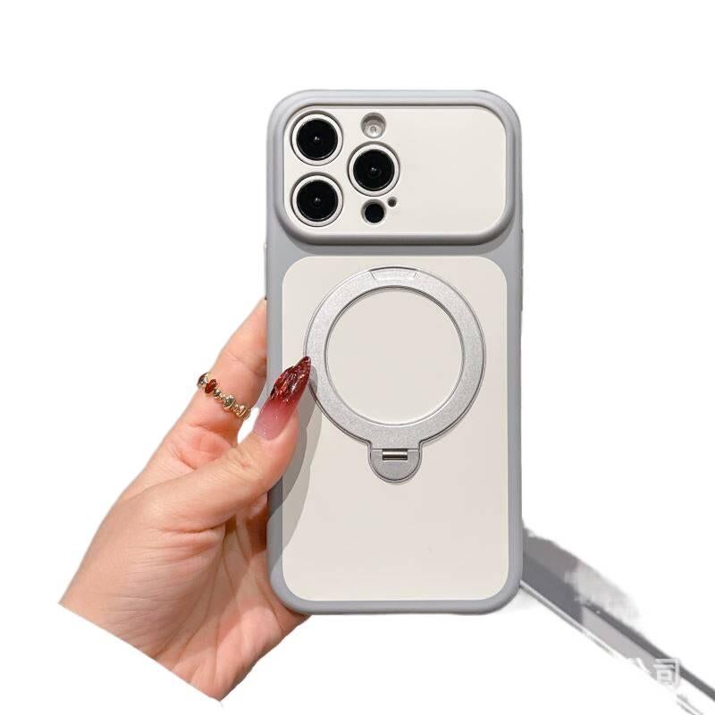 BB PC MagSafe Case for iPhone 13 with Drop Protection and Kickstand plus Shockproof plus Strong Magnetic plus 360° Rotating Kickstand in White - Image 1