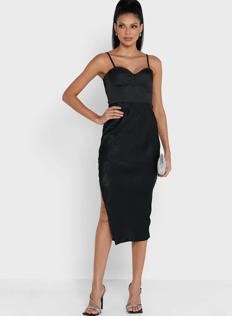 PUBLIC DESIRE Side Slit Midi Skirt