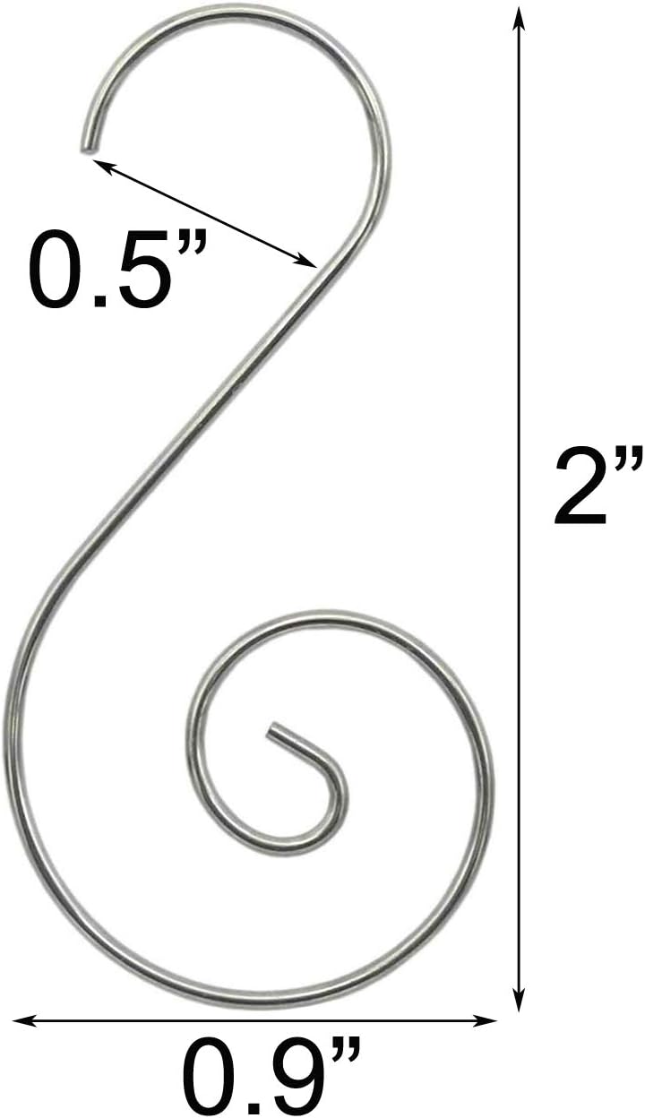 Acronde 120PCS Christmas Ornament Hooks Christmas Tree Ornament Hanger Metal Wire Hanging Hook for Xmas Tree Xmas Balls Party Decorations (Silver) - Image 5