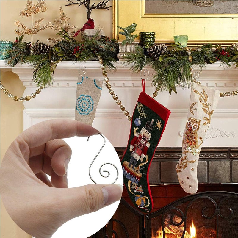 Acronde 120PCS Christmas Ornament Hooks Christmas Tree Ornament Hanger Metal Wire Hanging Hook for Xmas Tree Xmas Balls Party Decorations (Silver) - Image 4