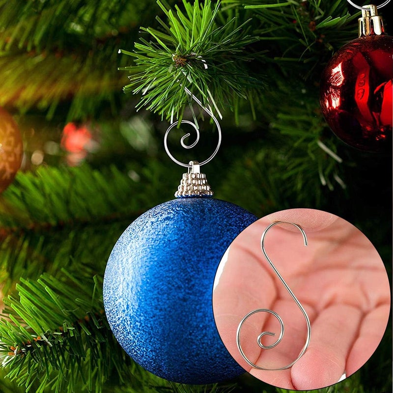 Acronde 120PCS Christmas Ornament Hooks Christmas Tree Ornament Hanger Metal Wire Hanging Hook for Xmas Tree Xmas Balls Party Decorations (Silver) - Image 3