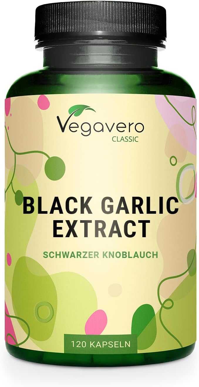Vegavero Black Garlic Capsules 22500 mg High Strength 151 Extract Odourless Fermented Standardised SAC NO Additives LabTested 120 Capsules Vegan - Image 1