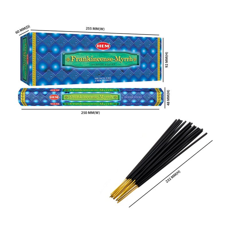 Hem Frankincense Myrrh Incense Sticks - 120 Count | Natural Air Purifying Aromatherapy | Calming and Cleansing Fragrance | Perfect for Meditation and Relaxation | Long-Lasting Burn. - Image 2