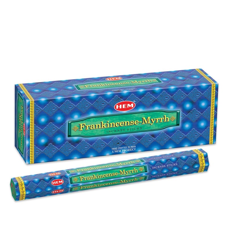 Hem Frankincense Myrrh Incense Sticks - 120 Count | Natural Air Purifying Aromatherapy | Calming and Cleansing Fragrance | Perfect for Meditation and Relaxation | Long-Lasting Burn. - Image 1