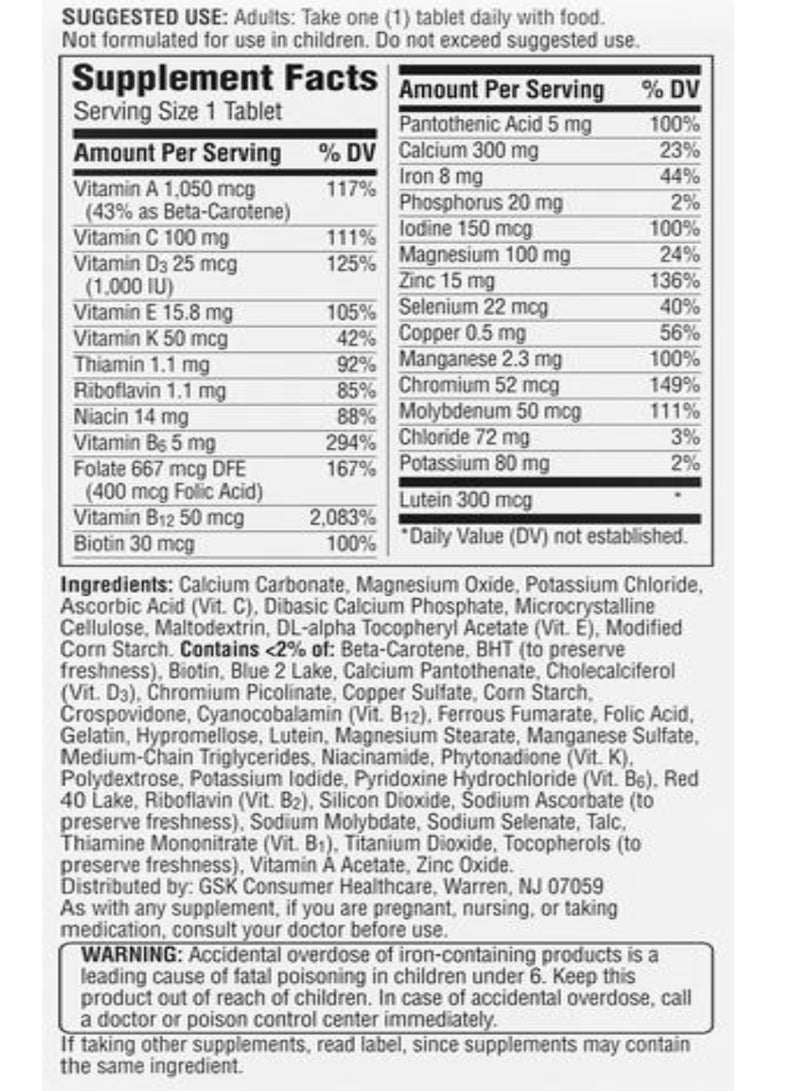 Centrum Silver Women 50+, Multivitamin And Multimineral, 100 Tablets Packaing May Vary - Image 3