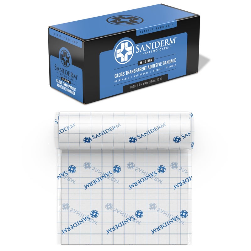 Saniderm Original Tattoo Aftercare Bandage Medium Roll 6 in x 8 yd