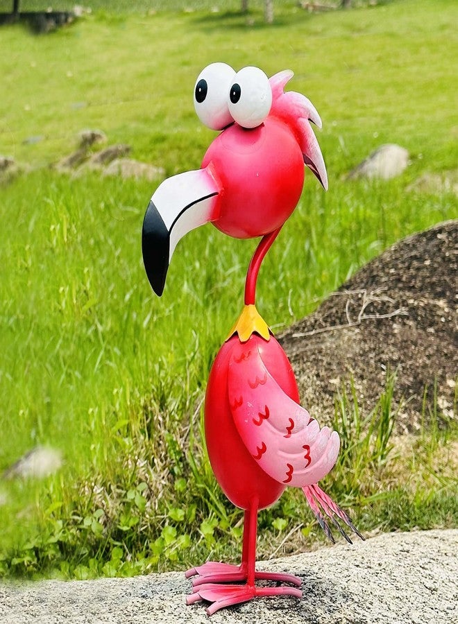 Kircust Flamingo Decor Yard Decorations Outdoor Garden Statue Outdoor Metal Bird Yard Art Pink Flamingos for Yard Patio Backyard Porch Decorations - Image 1
