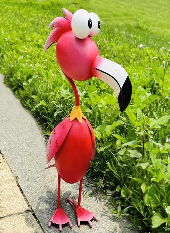 Kircust Flamingo Decor Yard Decorations Outdoor Garden Statue Outdoor Metal Bird Yard Art Pink Flamingos for Yard Patio Backyard Porch Decorations - Image 3