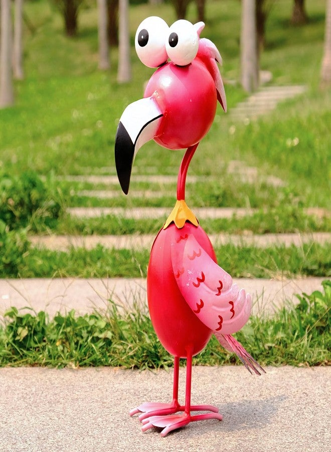 Kircust Flamingo Decor Yard Decorations Outdoor Garden Statue Outdoor Metal Bird Yard Art Pink Flamingos for Yard Patio Backyard Porch Decorations - Image 2