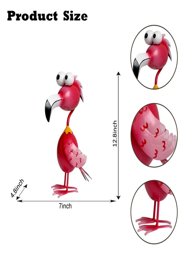 Kircust Flamingo Decor Yard Decorations Outdoor Garden Statue Outdoor Metal Bird Yard Art Pink Flamingos for Yard Patio Backyard Porch Decorations - Image 5