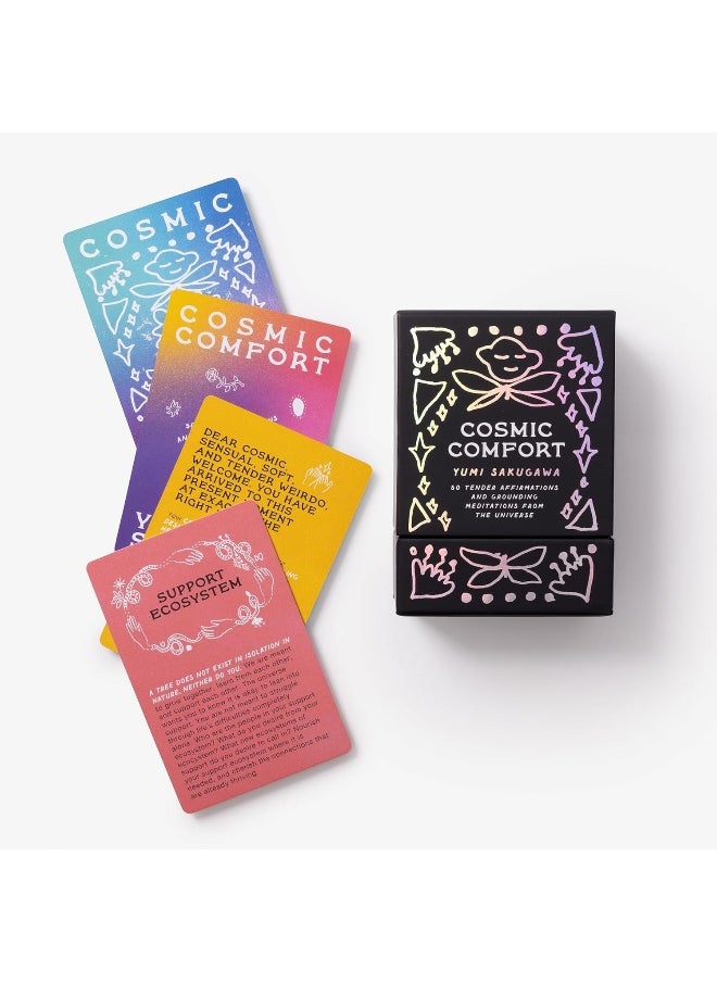 Cosmic Comfort: 50 Tender Affirmations and Grounding Meditations from the Universe: Meditation Cards  - Image 4