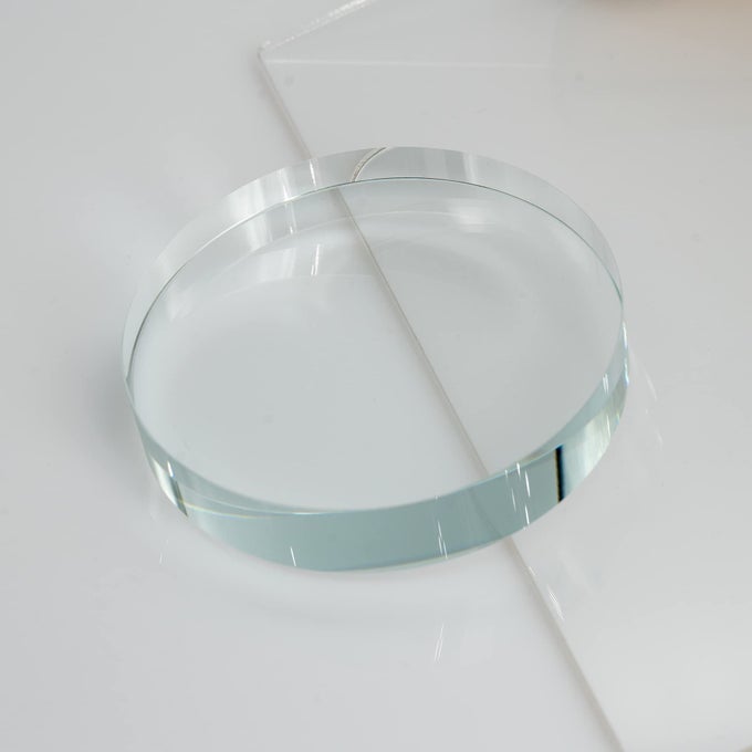 CLEAR ROUND BLANK GLASS PAPERWEIGHT GLASS ORNAMENTS FOR CRAFTS
