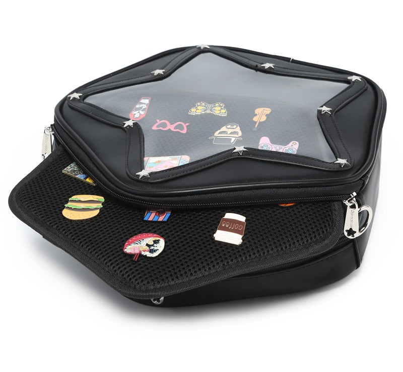 CHERRY SAUCE Kawaii Star PU Leather Ita Bag Y2k Shoulder Crossbody Bag Aesthetic Cute Pin Display - Image 4