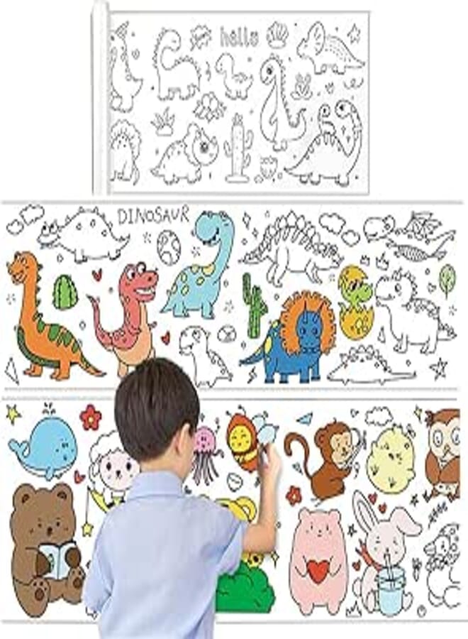 Joyzzz Drawing Paper Roll for Kids, Large Children Coloring Poster, Stickable Drawing Paper, DIY Painting Ideal Gift for Class