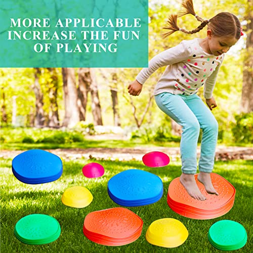 MEANHDAG 10 PCS Balance Stepping Stones for Kids, Obstacle Course Play Outdoor Backyard Activities Equipment Helps Build Children's Coordination and Confidence, Non-slip Surface and Edging - Image 4