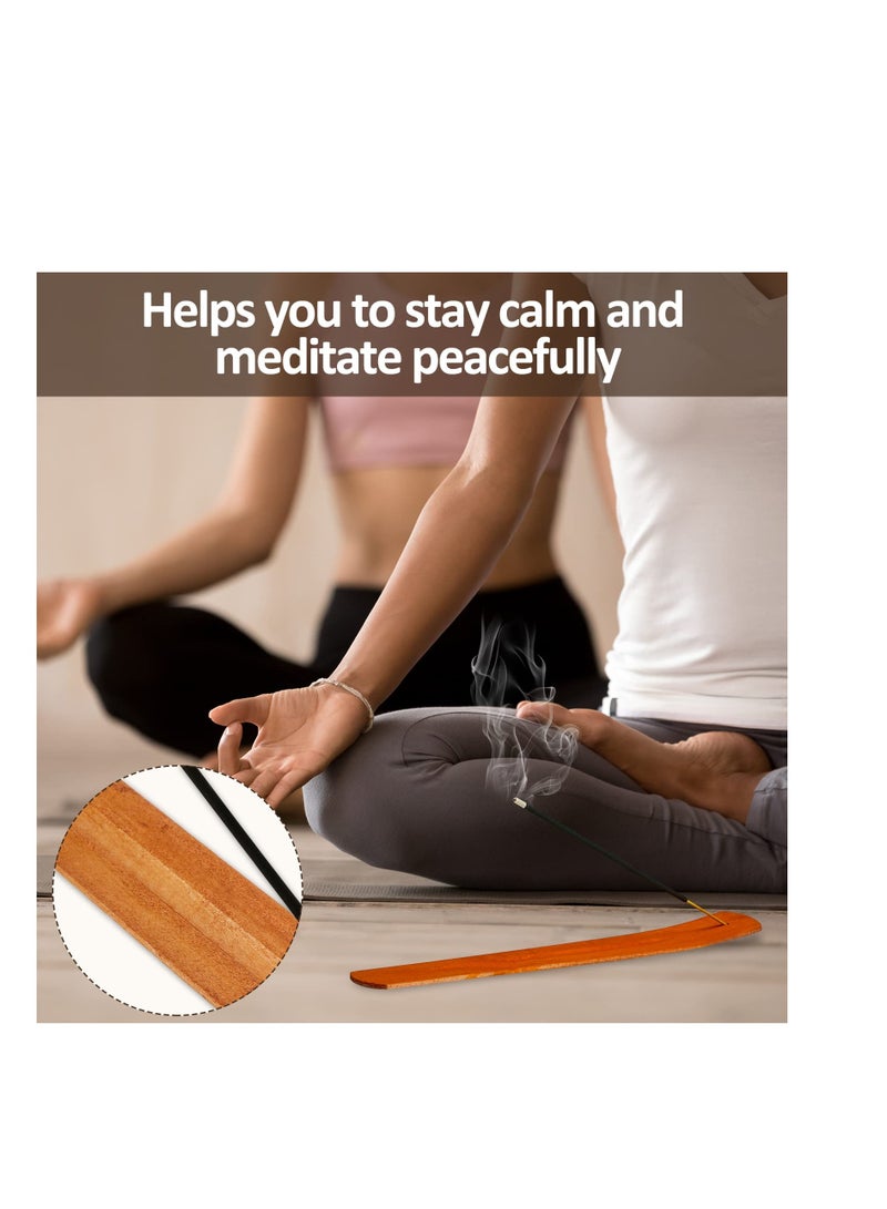 Barakah حامل أعواد البخور الخشبي، 12 قطعة حامل بخور تناسب معظم أعواد البخور، ديكور أعواد بخور حديث، حامل رماد بخور خشبي، صواني بخور، لأعواد البخور في المنزل واليوغا - Image 5