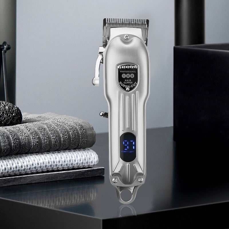 LCD Digital Display High-power Electric Hair Cutter Household Rechargeable Hair Trimmer Powerful Men Haircut Machine - Image 5
