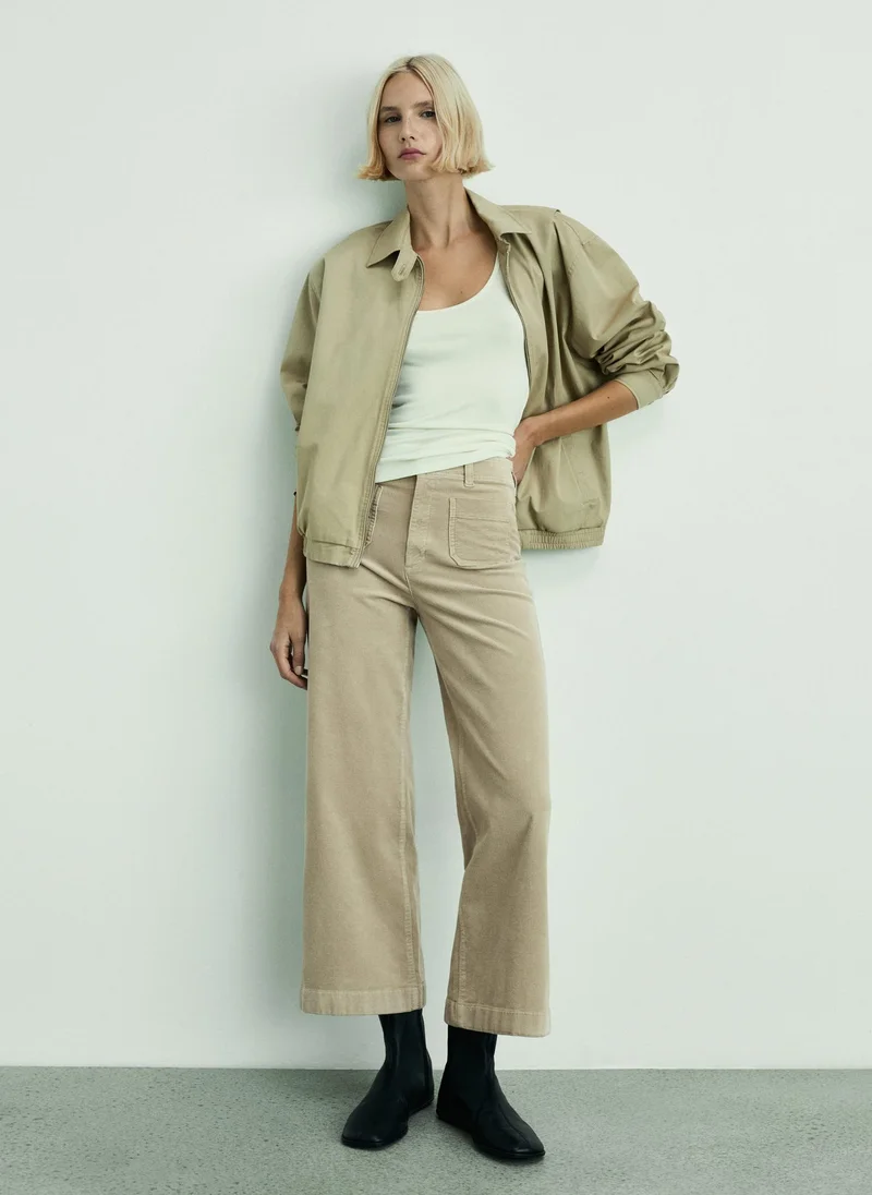 MANGO Catherin Culotte Corduroy Trousers