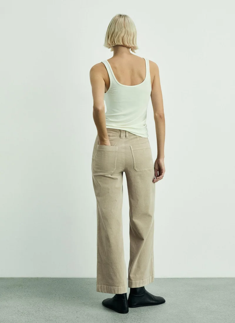 MANGO Catherin Culotte Corduroy Trousers